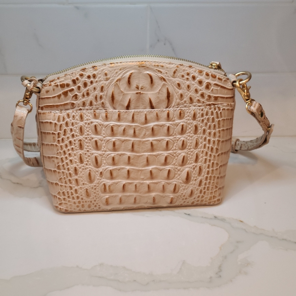 Brahmin Mini Duxbury With Trifold Matching Wallet In Champagne Melbourne - Picture 7 of 15